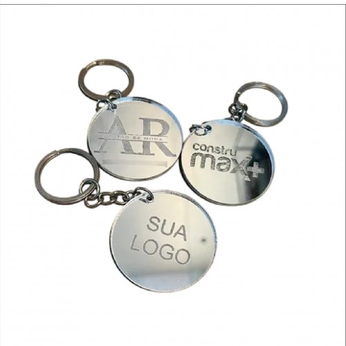 Chaveiro Acrílico Espelhado